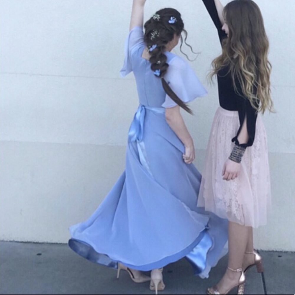 Blue bridesmaid dress